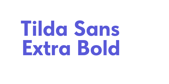 Tilda Sans Extra Bold Font Download