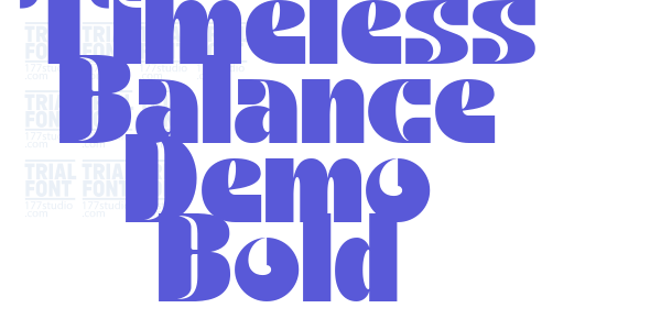 Timeless Balance Demo Bold font free