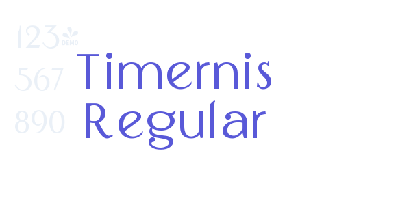 Timernis Regular font