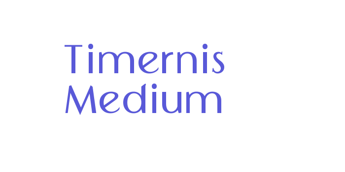 Timernis Medium Font Download