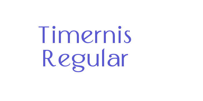 Timernis Regular Font Download