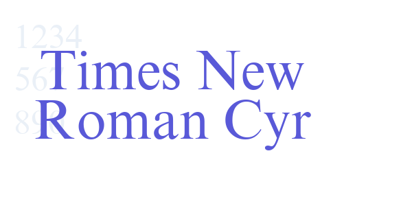 Times New Roman Cyr font