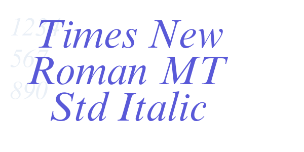 Times New Roman MT Std Italic font free