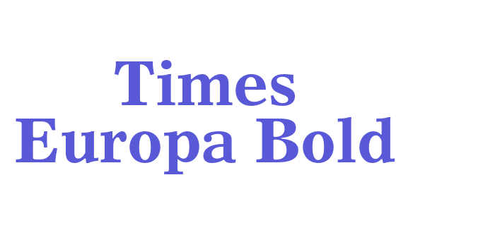 Times Europa Bold Font Download