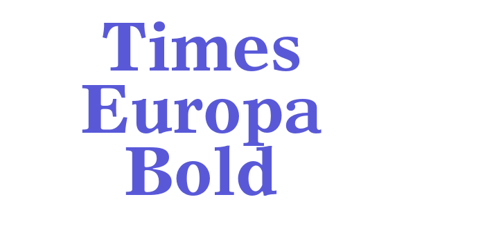 Times Europa Bold Font