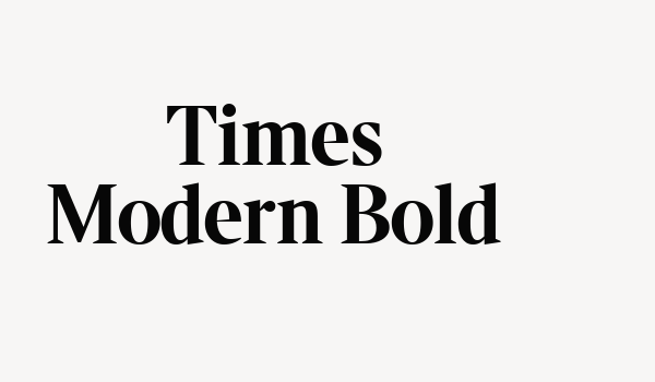 Times Modern Bold Font