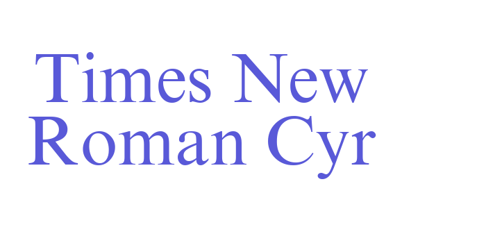 Times New Roman Cyr Font