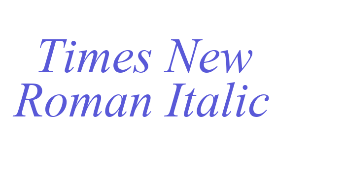 Times New Roman Italic Font