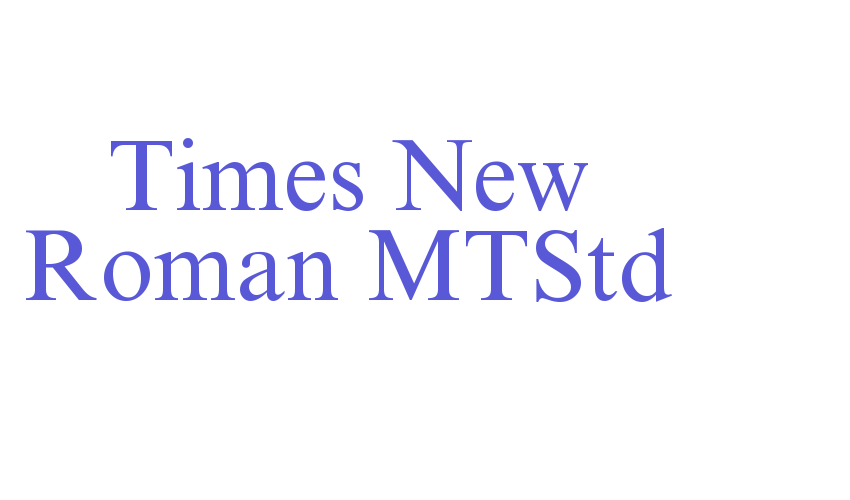 Times New Roman MTStd Font Download