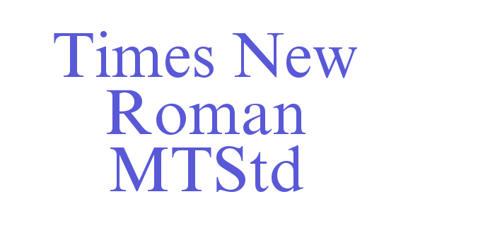 Times New Roman MTStd Font Download