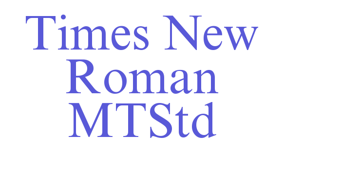 Times New Roman MTStd Font