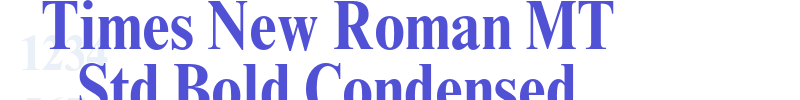 Times New Roman MT Std Bold Condensed-font