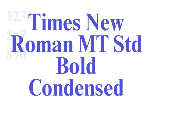 Times New Roman MT Std Bold Condensed