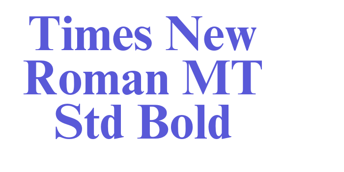 Times New Roman MT Std Bold Font