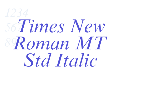 Times New Roman MT Std Italic
