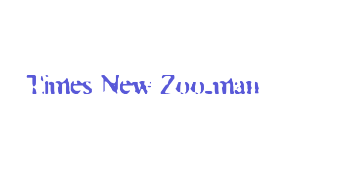 Times New Zoo-man Font Download