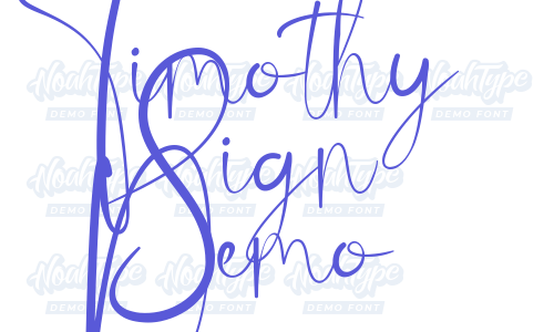 Timothy Sign Demo Font Download