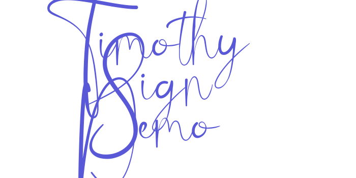 Timothy Sign Demo Font Download