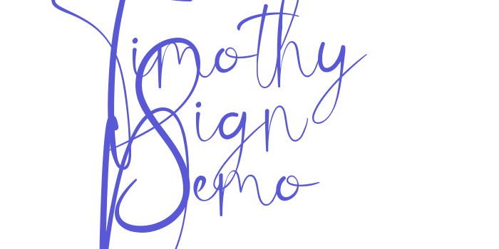 Timothy Sign Demo Font