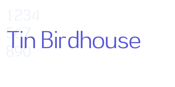 Tin Birdhouse font free