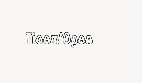 Tioem-Open Font