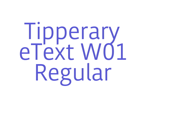 Tipperary eText W01 Regular Font