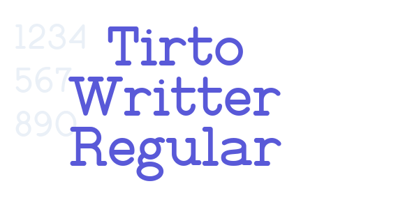 Tirto Writter Regular font free