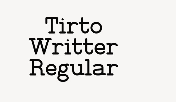 Tirto Writter Regular Font