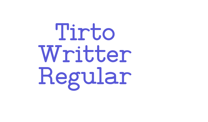 Tirto Writter Regular Font Download