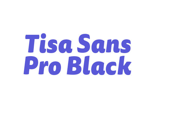 Tisa Sans Pro Black Font