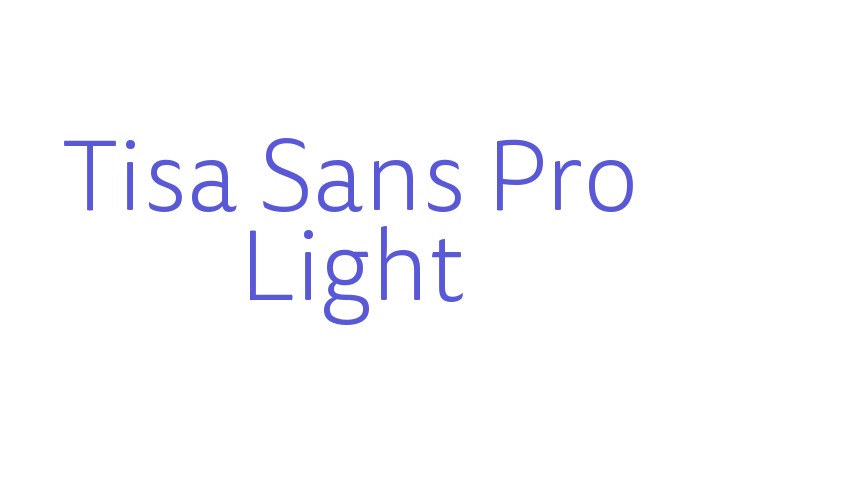 Tisa Sans Pro Light Font Download