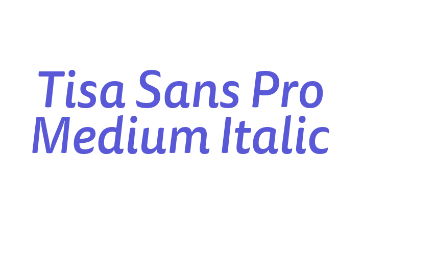 Tisa Sans Pro Medium Italic Font Download