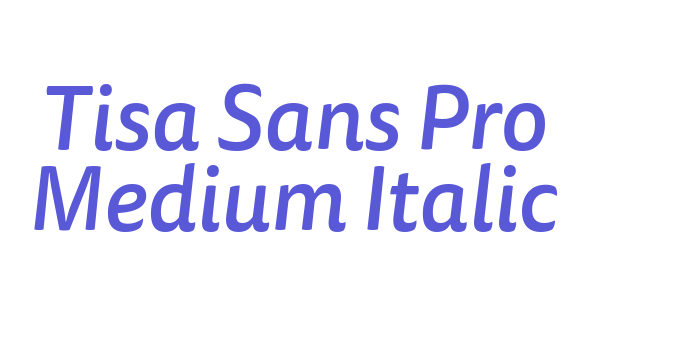 Tisa Sans Pro Medium Italic Font Download