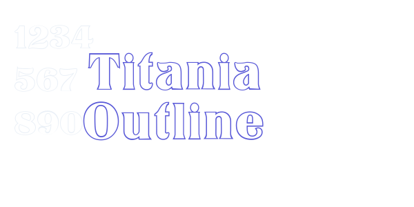 Titania Outline font free