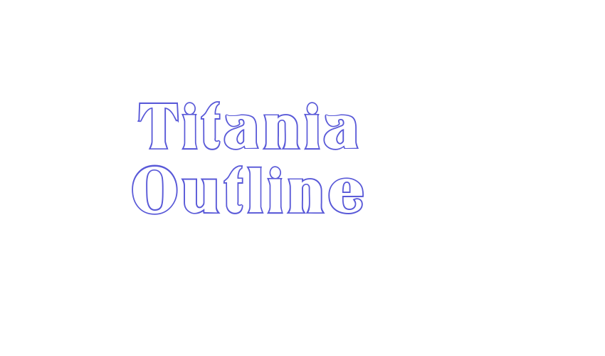 Titania Outline Font