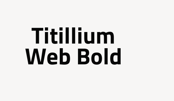 Titillium Web Bold Font