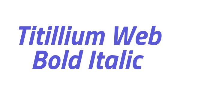 Titillium Web Bold Italic Font Download