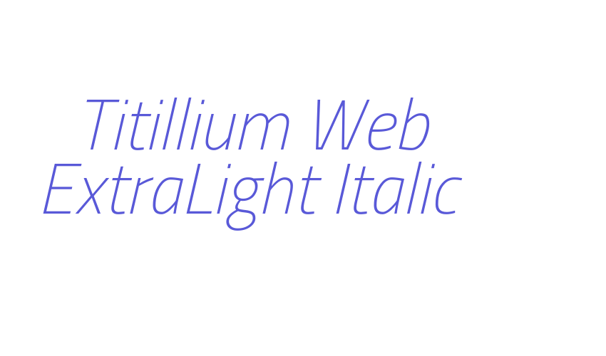 Titillium Web ExtraLight Italic Font Download