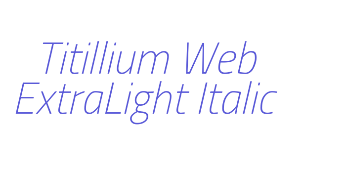 Titillium Web ExtraLight Italic Font Download