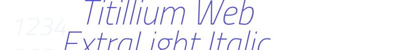 Titillium Web ExtraLight Italic-font