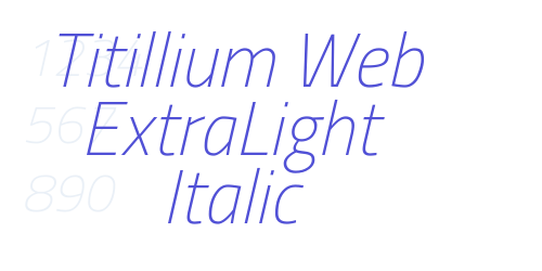 Titillium Web ExtraLight Italic-font-download