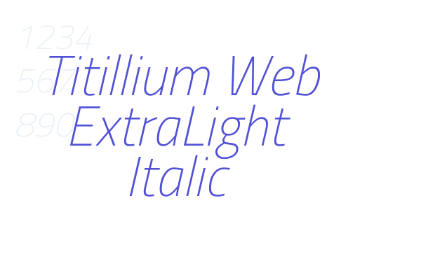 Titillium Web ExtraLight Italic