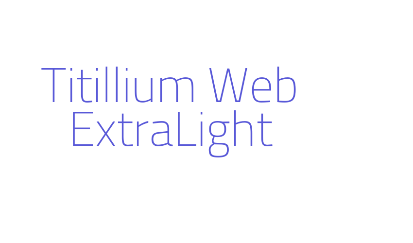 Titillium Web ExtraLight Font Download