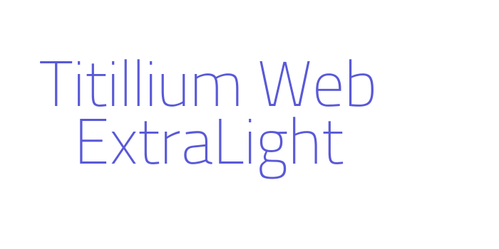 Titillium Web ExtraLight Font Download