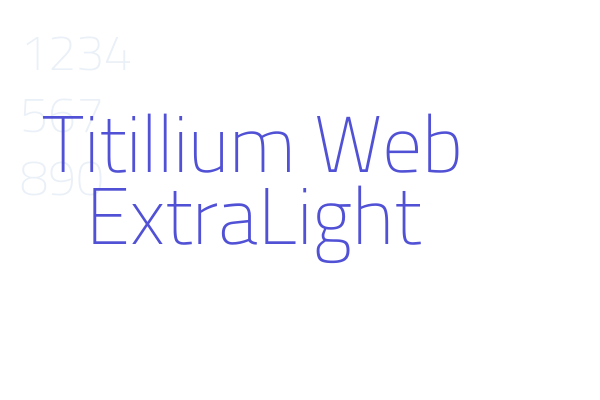 Titillium Web ExtraLight