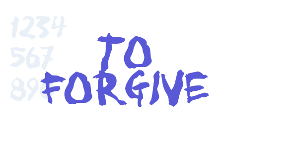 To forgive font free