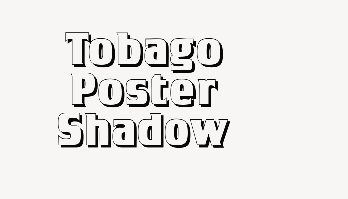 Tobago Poster Shadow font download