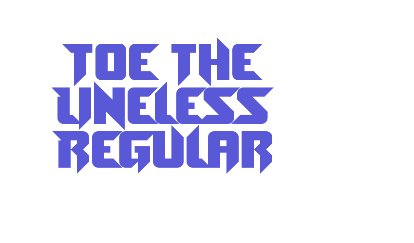 Toe the Lineless Regular Font