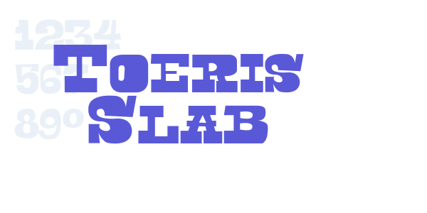 Toeris Slab font free