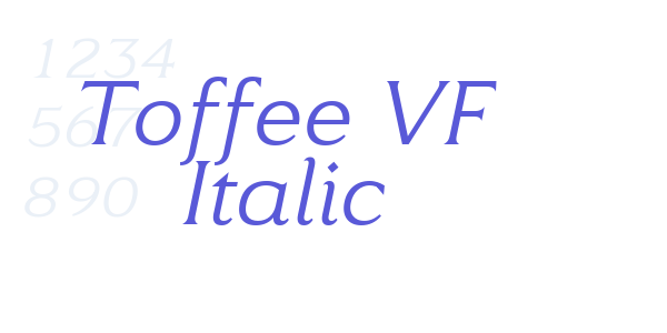 Toffee VF Italic font free